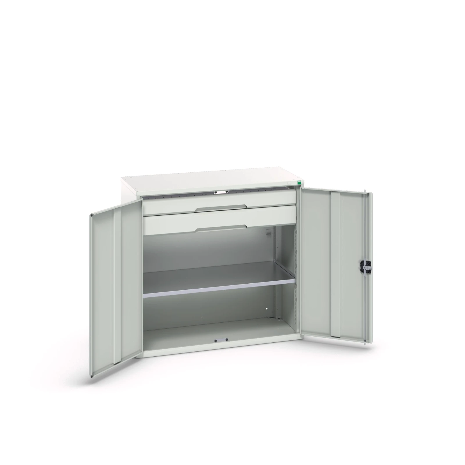 bott Verso systeemkast 1050x550x1000mm 1 legbord 1 lade RAL 7035