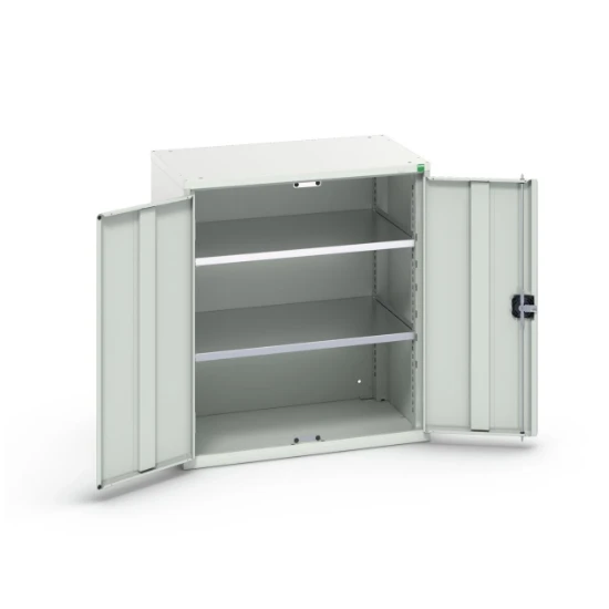 bott Verso systeemkast 800x550x900mm 2 legborden 2 deuren RAL 7035