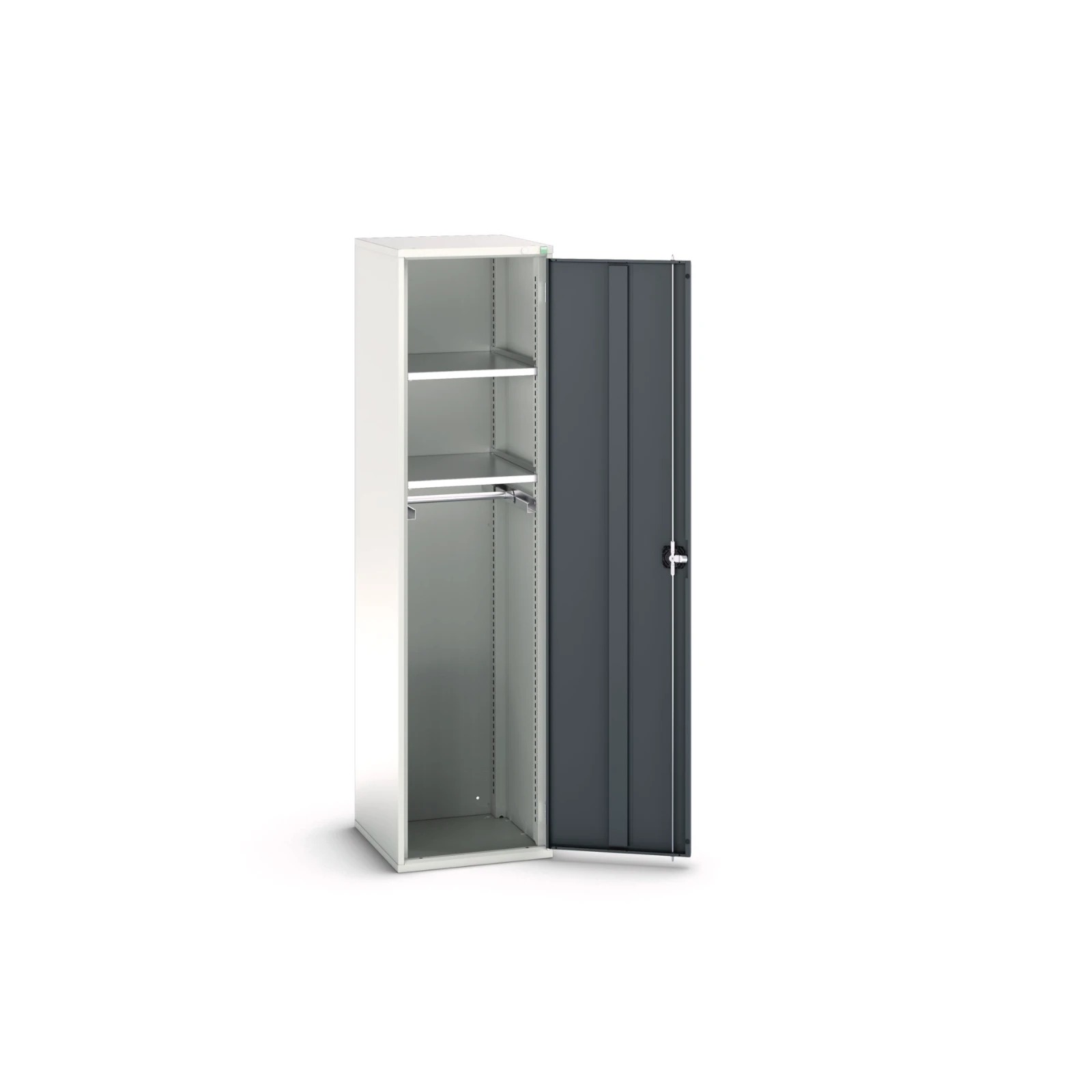 bott Verso systeemkast 1050x550x2000mm 2 legborden 1 deur 1 rail RAL 7016