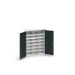 bott Verso systeemkast 800x350x1000mm 21 compartimenten RAL 7016