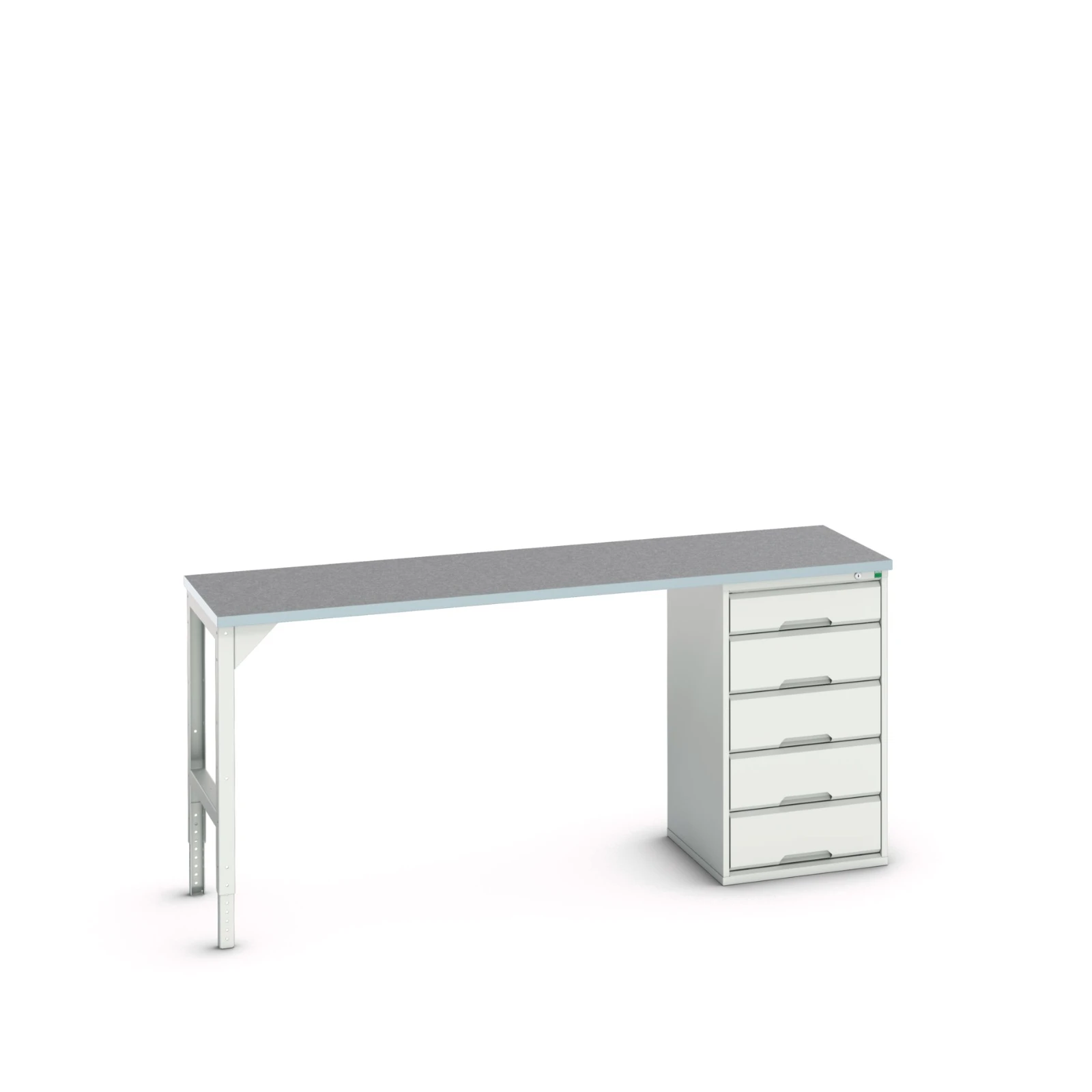 bott Verso werkbank 5 lades Breedte lade 525 mm Linoleum RAL 7035