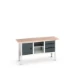 bott Verso verstelbare werkbank 1750x600x830-930mm 1 deur 1 middenschap 3 laden Multiplex RAL 7016