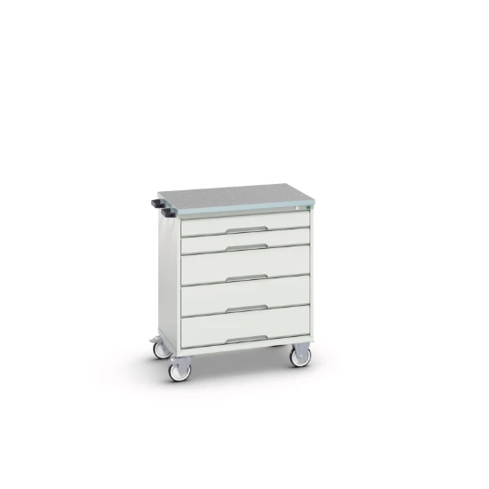 bott Verso gereedschapswagen 800x600x980mm 5 laden Lino top RAL 7035