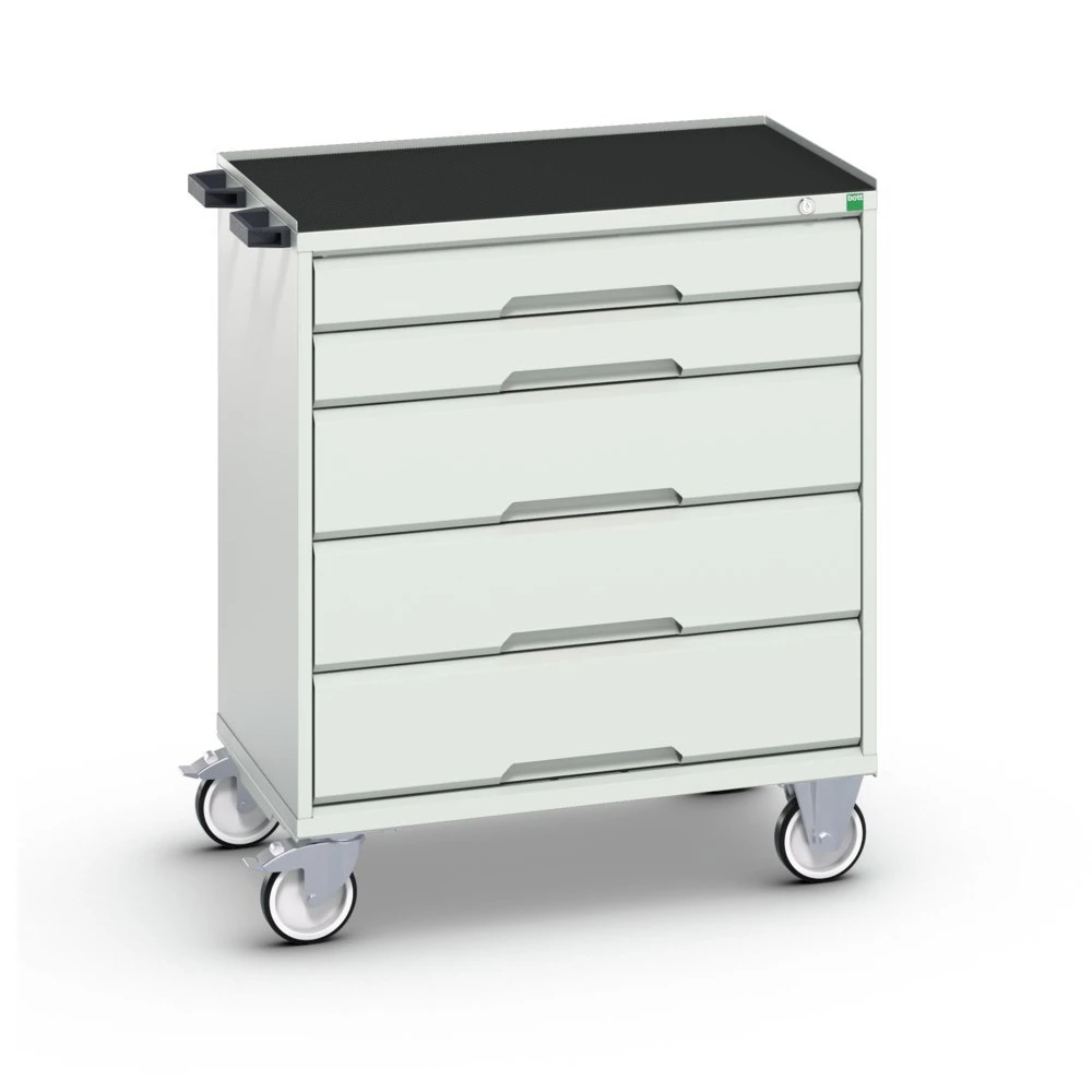bott Verso werkplaatswagen  800x550x965mm 5 laden top tray RAL 7035