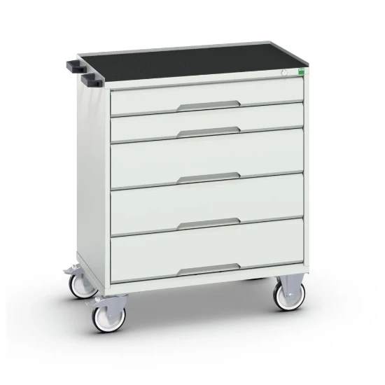 bott Verso werkplaatswagen  800x550x965mm 5 laden top tray RAL 7035