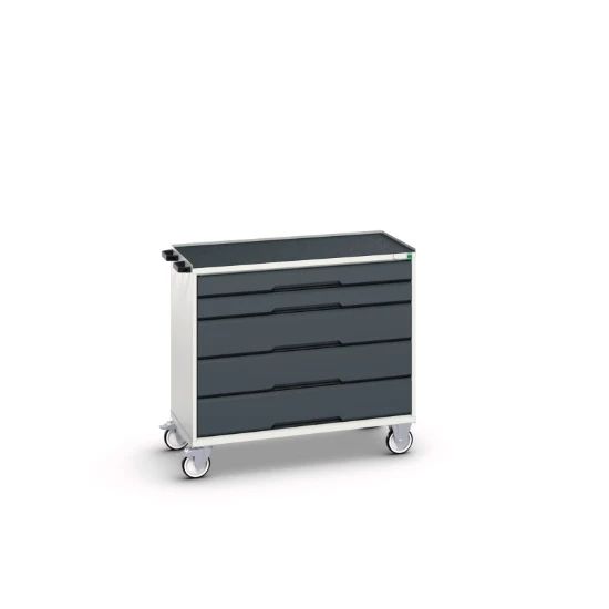 bott Verso gereedschapswagen 1050x550x965mm 5 laden top tray RAL 7016