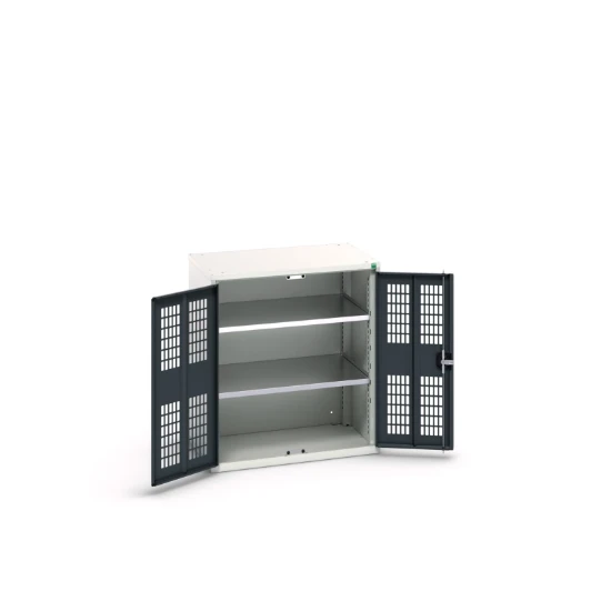 bott Verso kast gevleugelde deuren 800x350x900mm 2 legborden RAL 7016