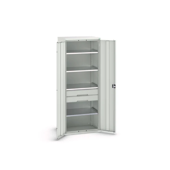 bott Verso systeemkast 800x550x2000mm 4 legborden 2 laden RAL 7035