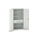 bott Verso systeemkast 1050x550x2000mm 4 legborden 2 lades 1 Perfo achterwand RAL 7035