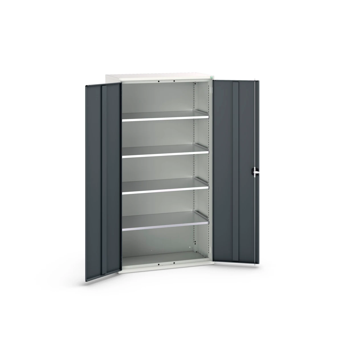 bott Verso systeemkast 1050x550x2000mm 4 legborden 2 deuren RAL 7016