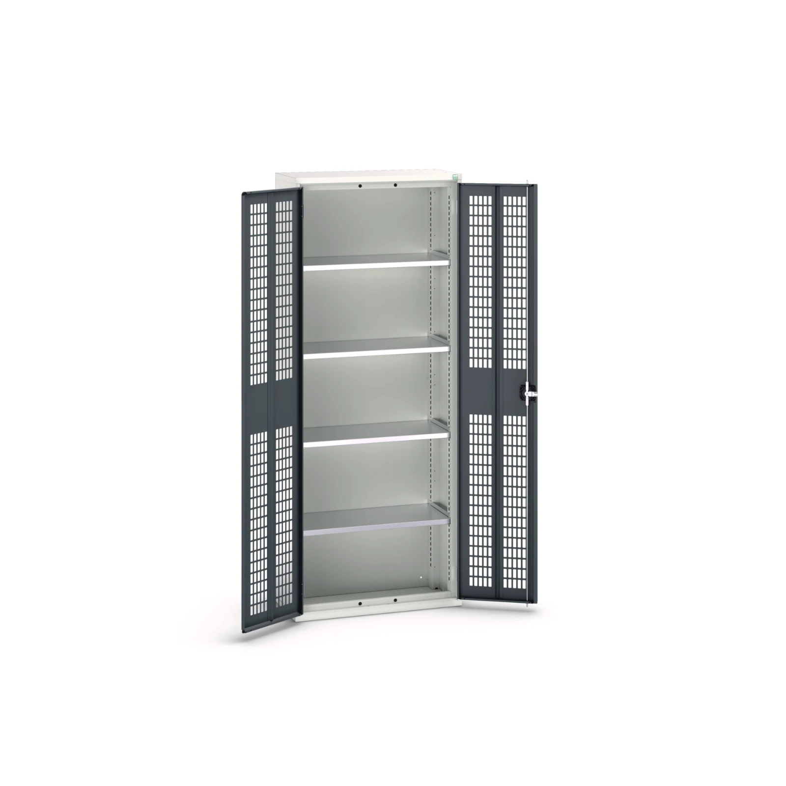 bott Verso kast gevleugelde deuren 800x350x2000mm 4 legborden RAL 7016