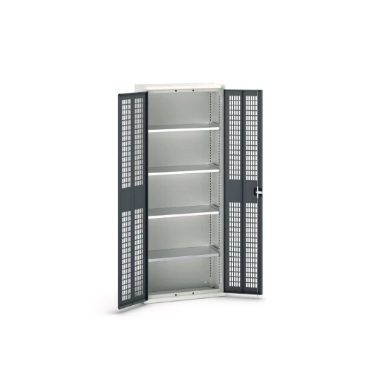 bott Verso kast gevleugelde deuren 800x350x2000mm 4 legborden RAL 7016