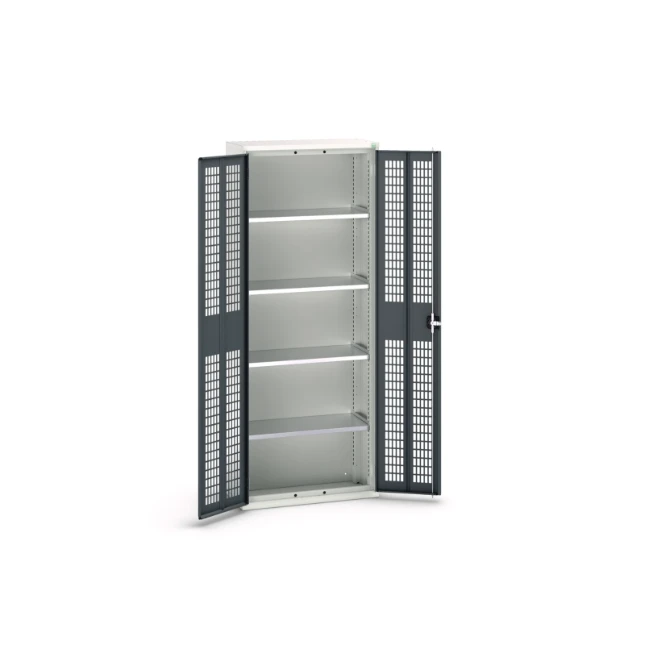 bott Verso kast gevleugelde deuren 800x350x2000mm 4 legborden RAL 7016