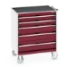 bott Cubio gereedschapswagen 5 laden breedte 800 mm RAL 3004