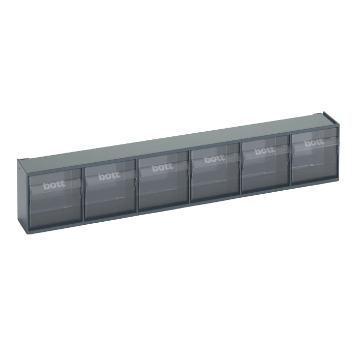 bott Perfo kantelbakken transparant  RAL 7016 (6 stuks)