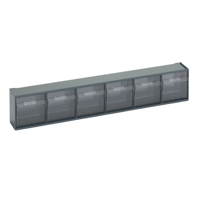 bott Perfo kantelbakken transparant  RAL 7016 (6 stuks)