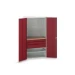 bott Verso systeemkast 1050x550x2000mm 1 legbord 3 lades 1 Perfo achterwand RAL 3004