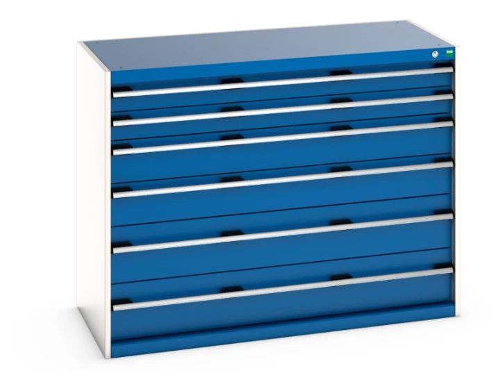 bott Cubio schuifladenkast 6 laden hoogte 1000 mm 200kg RAL 5010