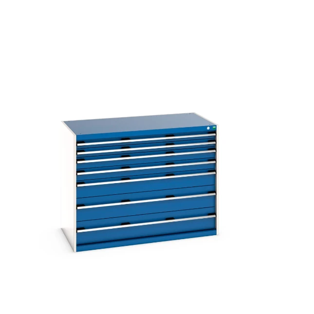 bott Cubio schuifladenkast 7 laden hoogte 1000 mm 200kg RAL 5010