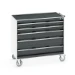 bott Cubio gereedschapswagen  5 laden breedte 1050 mm RAL 7016
