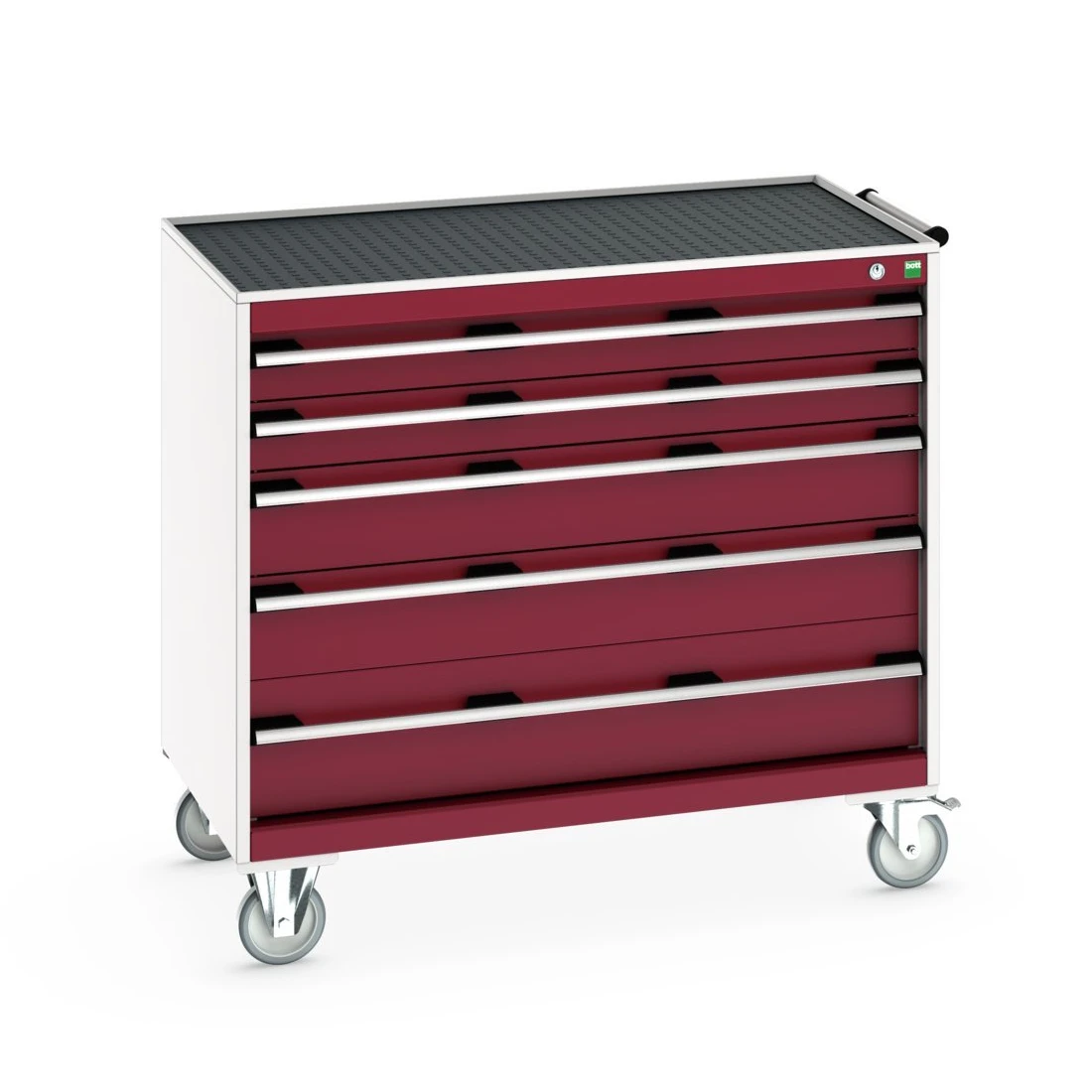 bott Cubio gereedschapswagen  5 laden breedte 1050 mm RAL 3004