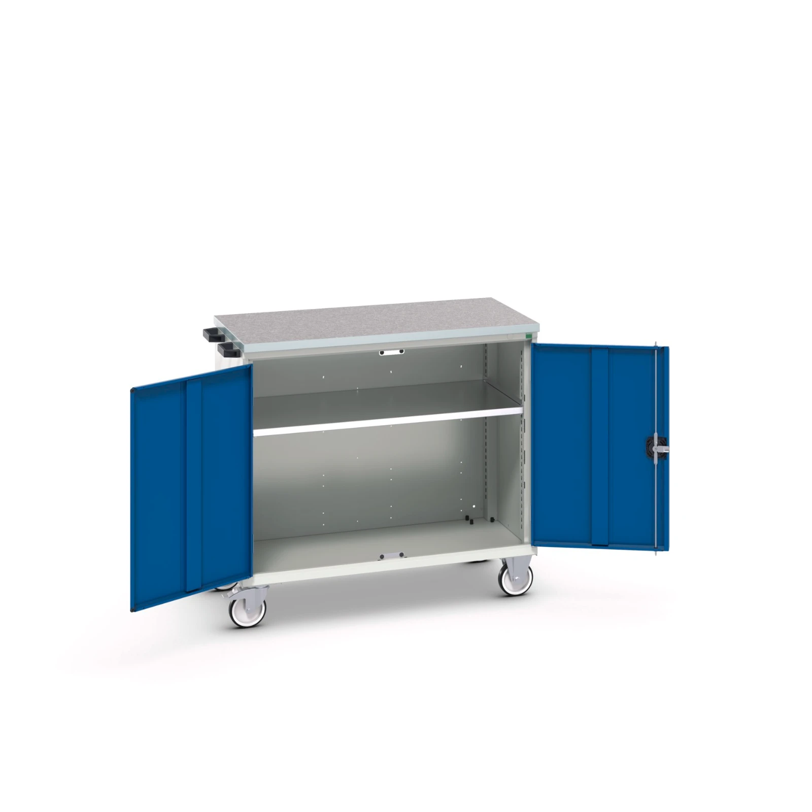 bott Verso mobiele kast 1050x550x965mm 2 laden 2 deuren top tray RAL 5010