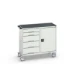 bott Verso mobiele kast 1050x550x965mm 5 laden 1 deur top tray RAL 7035