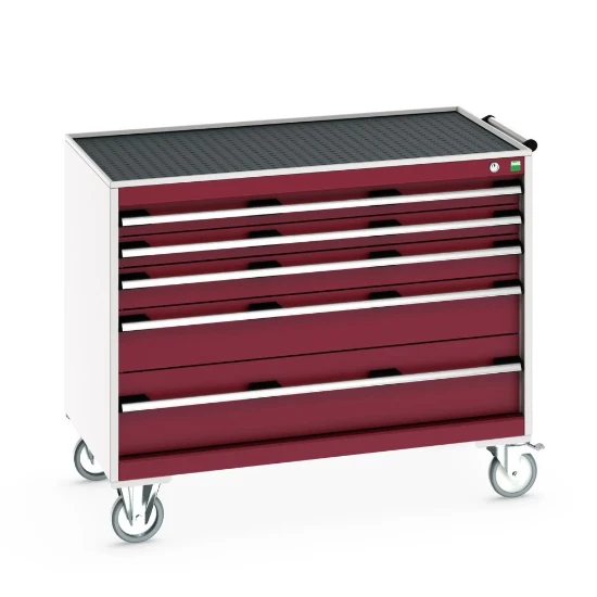bott Cubio gereedschapswagen  5 laden hoogte 885 mm RAL 3004