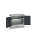 bott Verso mobiele kast 1050x550x965mm 2 laden 2 deuren top tray RAL 7016