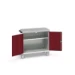 bott Verso mobiele kast 1050x550x965mm 2 laden 2 deuren top tray RAL 3004