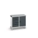 bott Verso mobiele kast 1050x550x965mm 6 laden 1 deur top tray RAL 7016