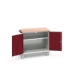 bott Verso mobiele kast 1050x600x980mm 1 legbord 2 deuren MPX top RAL 3004