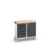 bott Verso mobiele kast 1050x550x965mm 6 laden 1 deur top tray RAL 7016