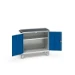 bott Verso mobiele kast 1050x550x965mm 1 legbord 2 deuren top tray RAL 5010