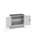 bott Verso mobiele kast 1050x550x965mm 1 legbord 2 deuren top tray RAL 7035