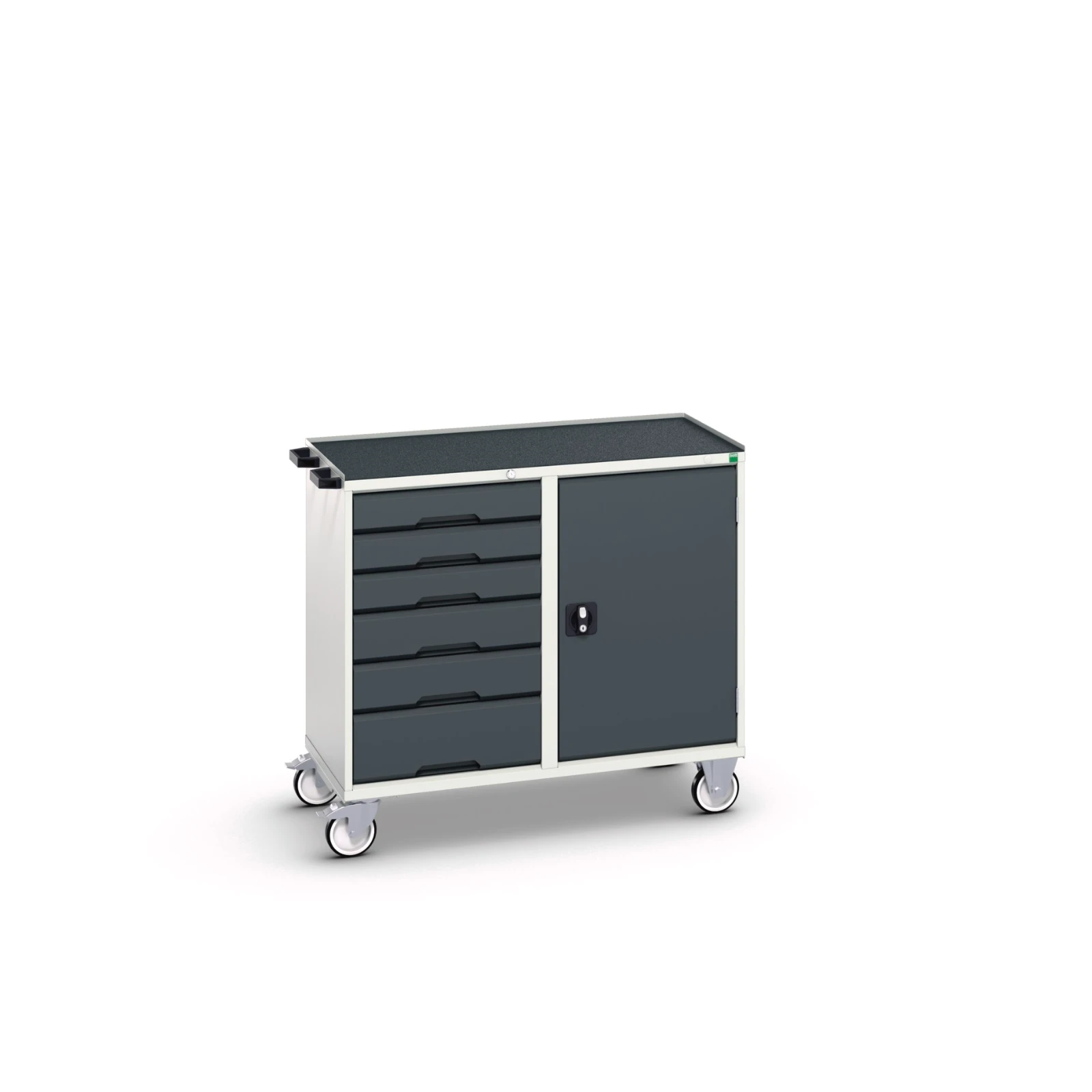 bott Verso mobiele kast 1050x550x965mm 6 laden 1 deur top tray RAL 7016