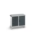 bott Verso mobiele kast 1050x550x965mm 7 laden 1 deur lino top RAL 7016
