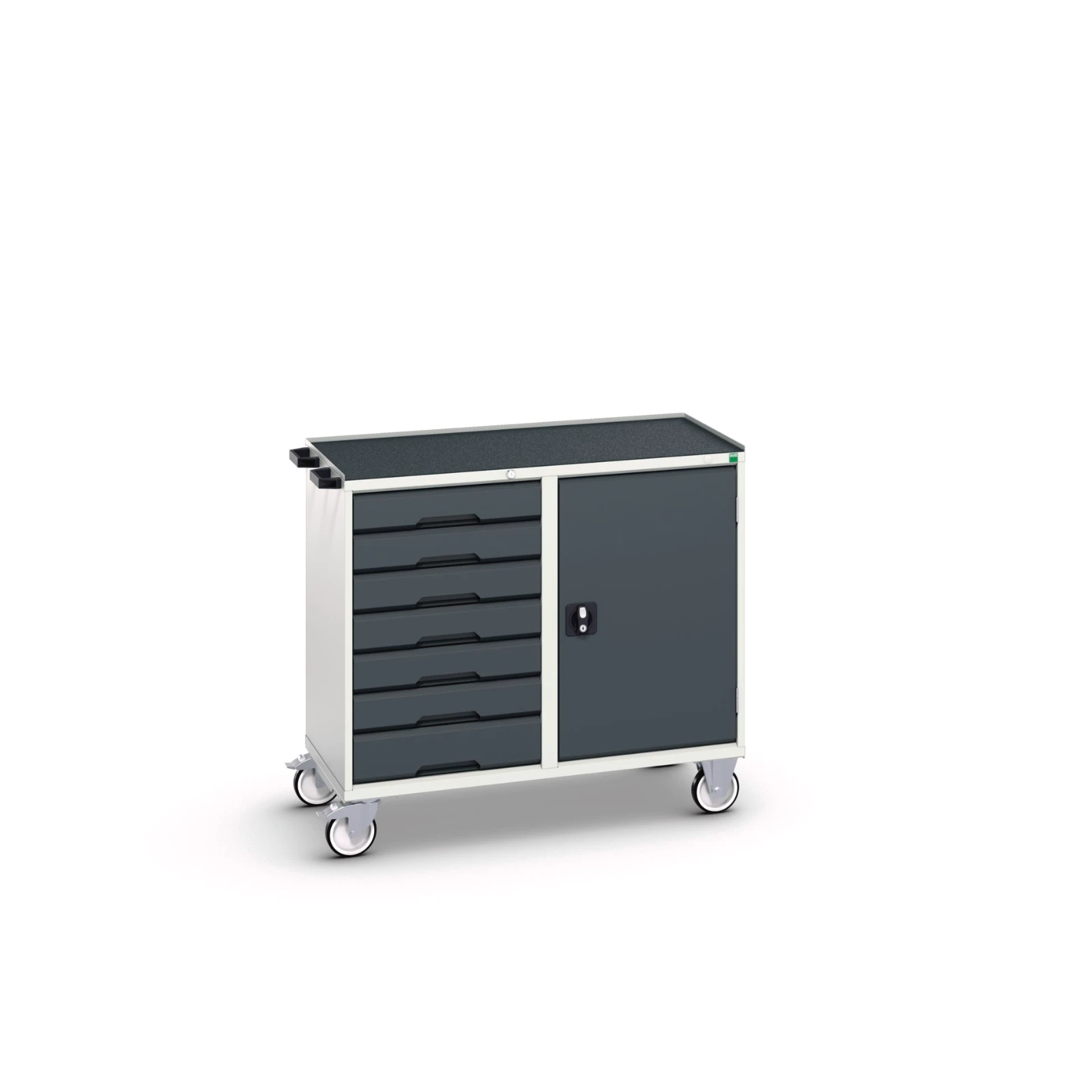 bott Verso mobiele kast 1050x600x980mm 7 laden 1 deur top tray RAL 7016