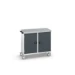 bott Verso mobiele kast 1050x600x980mm 2 legborden 2 deuren lino top RAL 7016