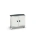 bott Verso mobiele kast 1050x550x965mm 2 legborden 2 deuren top tray RAL 7035