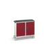 bott Verso mobiele kast 1050x550x965mm 2 legborden 2 deuren top tray RAL 3004