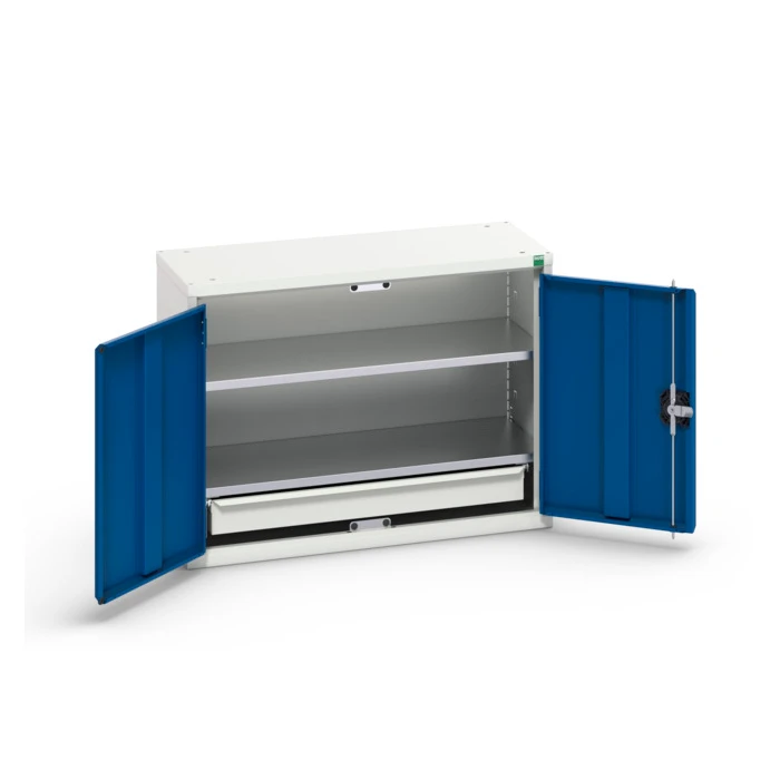 bott Verso eco wandkast 800x350x600mm 2 legborden 1 lade RAL 5010