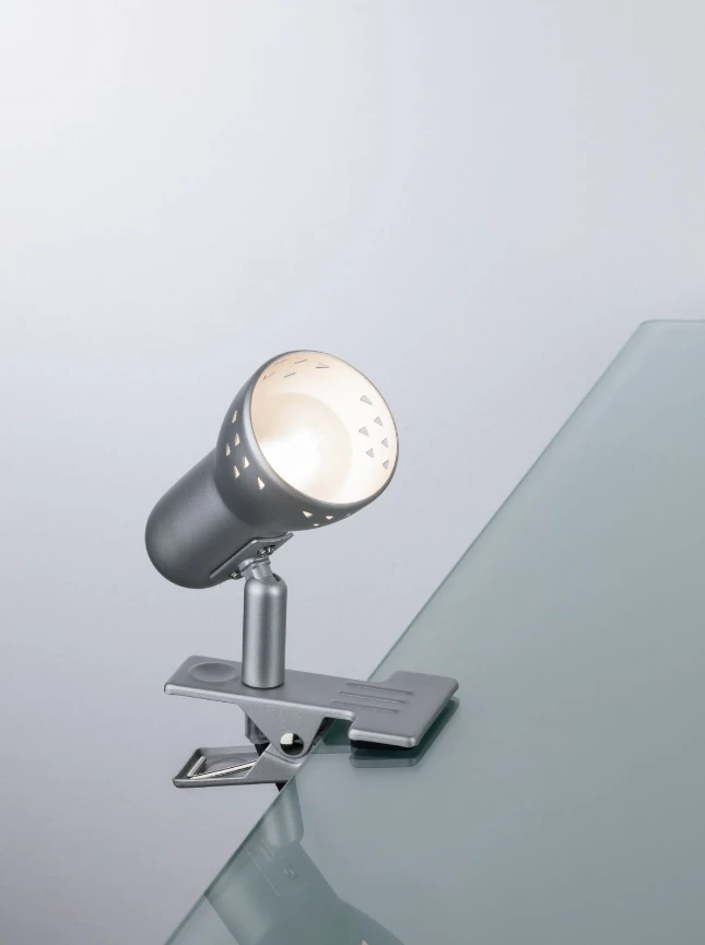 Paulmann Klemspot Gryps 40W E14 geborsteld staal