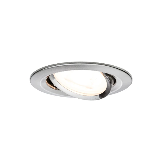 Paulmann LED-inbouwspot Nova 6,5W GU10 staal O84mm - 3-spots