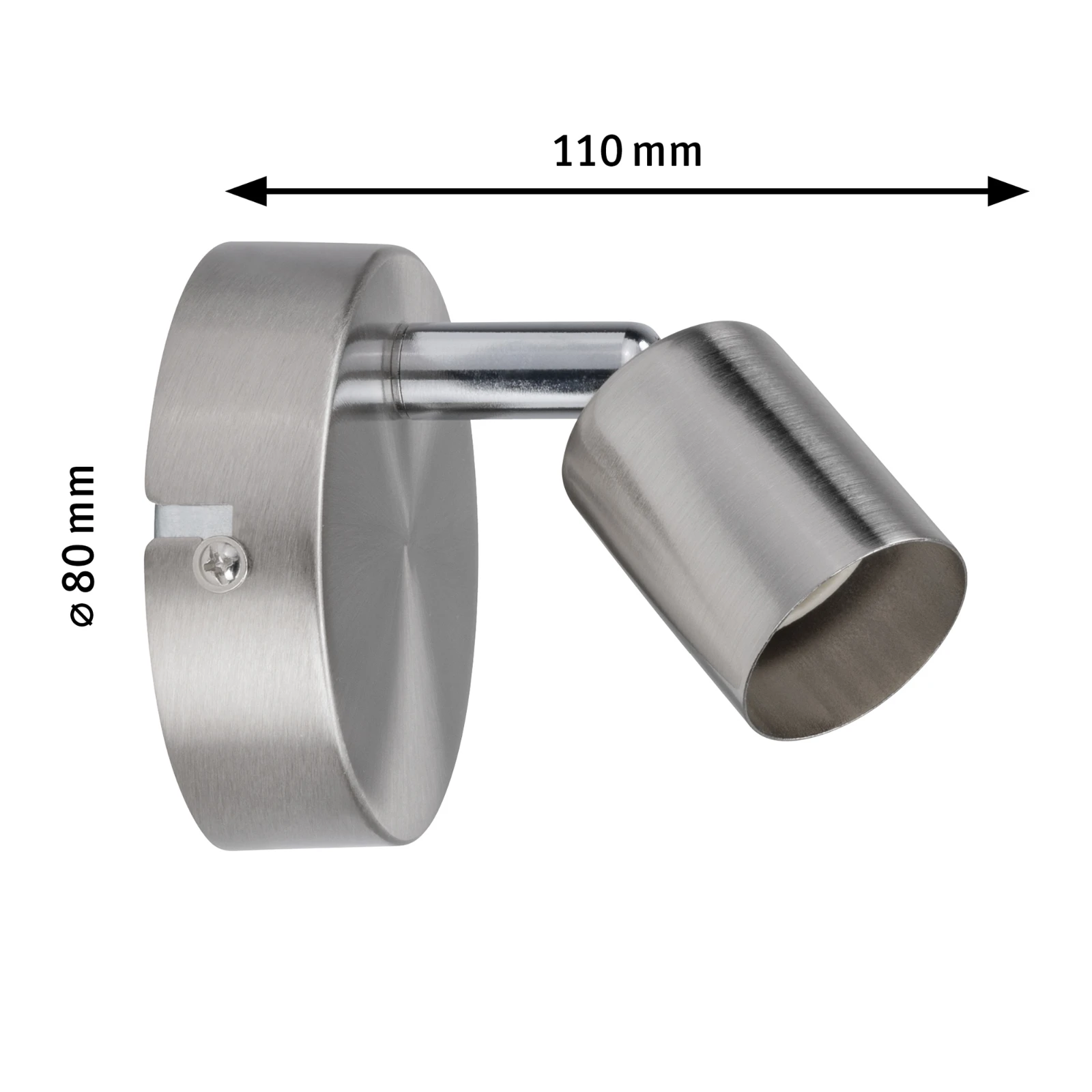 Paulmann Wandspot Carolina GU10 10W - nikkel