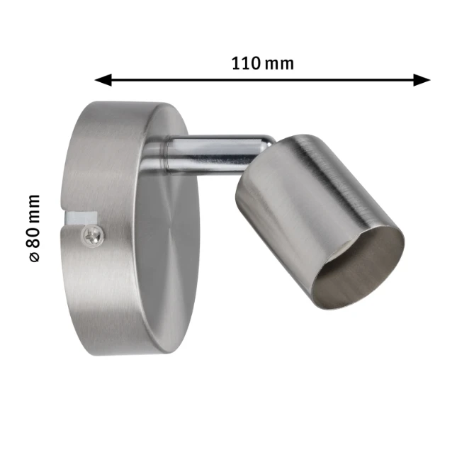 Paulmann Wandspot Carolina GU10 10W - nikkel