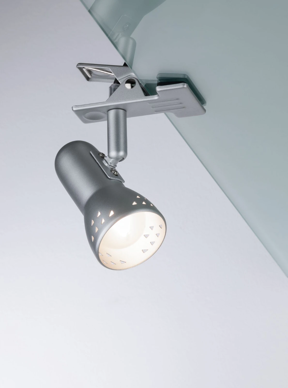 Paulmann Klemspot Gryps 40W E14 geborsteld staal