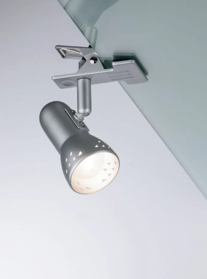 Paulmann Klemspot Gryps 40W E14 geborsteld staal