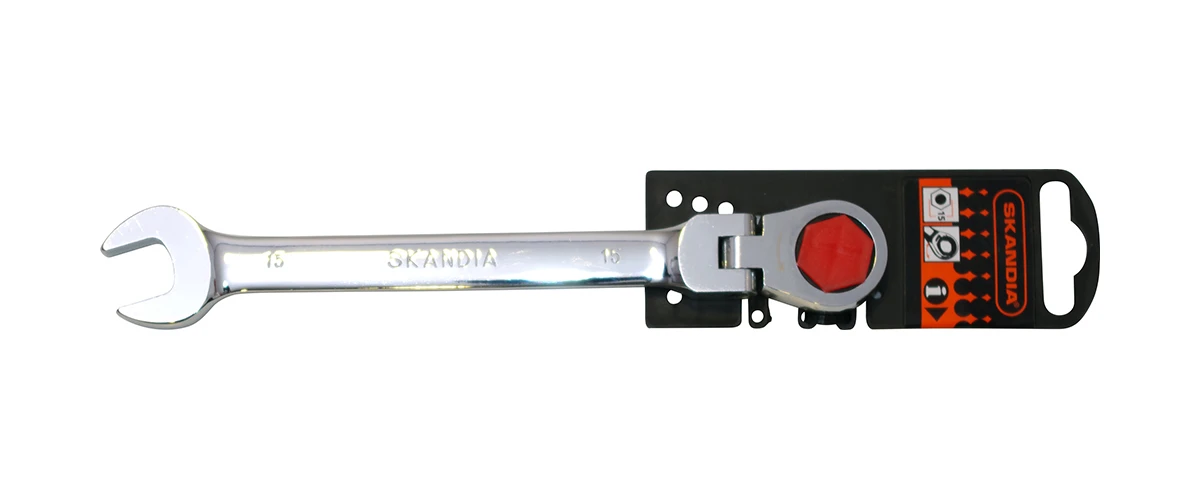 Skandia Steekring- en ratelsleutel 15 mm