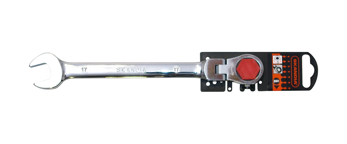 Skandia Steekring- en ratelsleutel 17 mm